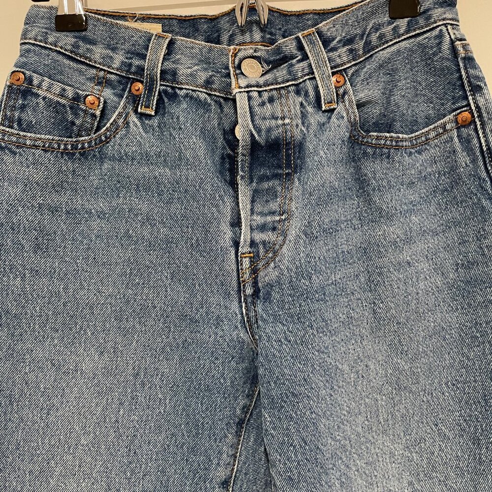 Levis Women Blue Jeans Size W24 L 30 - Picture 3 of 11